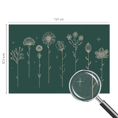 Papel mural con patrón decorativo Flores delicadas