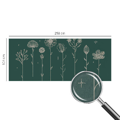 Papel mural con patrón decorativo con motivo de flores delicadas