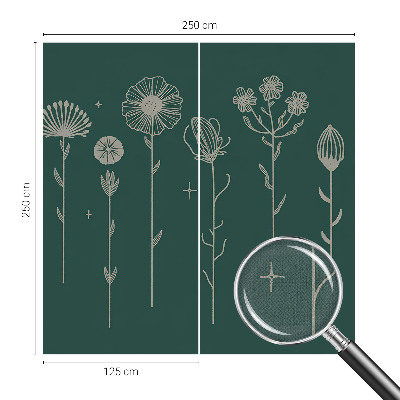 Papel mural con patrón decorativo con motivo de flores delicadas