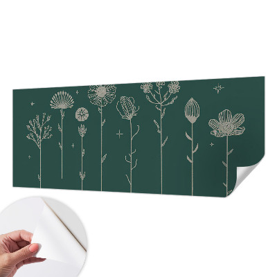 Papel mural con patrón decorativo con motivo de flores delicadas