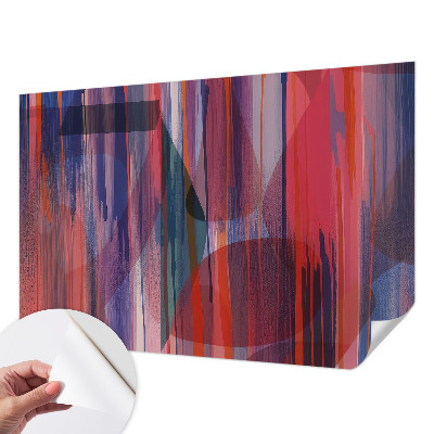 Mural de pared con estampado hermoso con rayas en colores del arcoíris