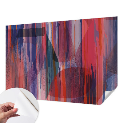 Mural de pared con estampado hermoso rayas arcoíris