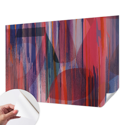 Mural de pared con estampado hermoso rayas arcoíris