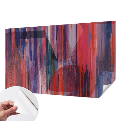 Mural de pared con estampado hermoso rayas arcoíris