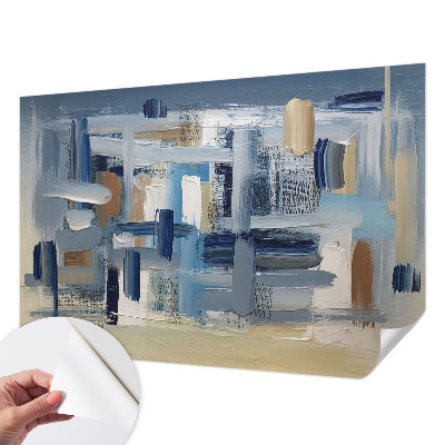 Papel mural texturado decorativo con diseño de pinceladas abstractas