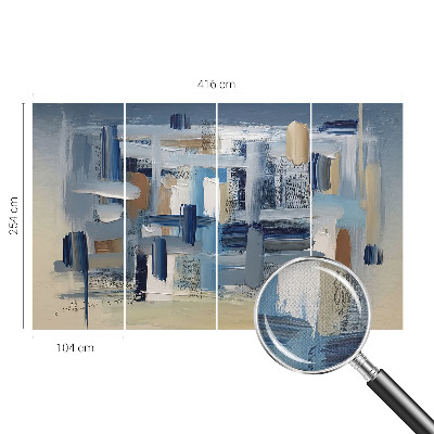 Papel mural texturado decorativo Pinceles de abstracción