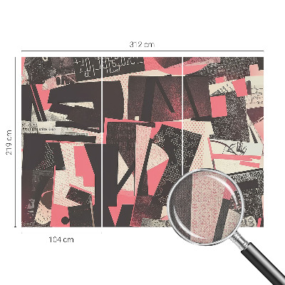 Papel mural con patrón decorativo Collage geométrico