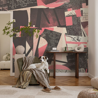 Papel mural con patrón decorativo Collage geométrico
