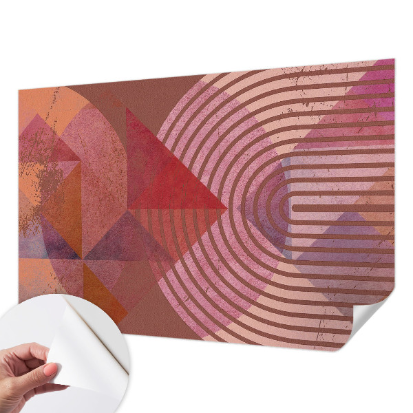 Papel mural texturado decorativo Formas abstractas