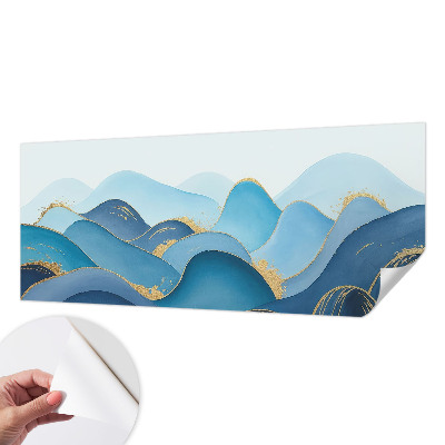 Papel mural con patrón decorativo con un motivo de paisaje ondulado