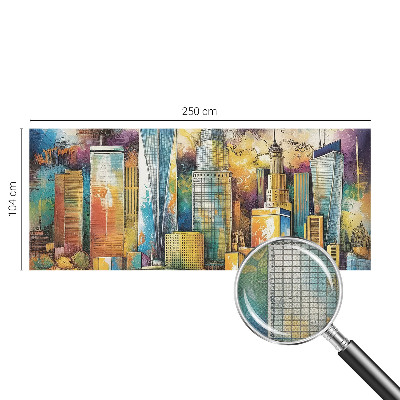 Papel mural texturado decorativo Panorama de la ciudad