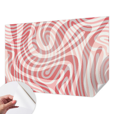 Mural de pared con estampado hermoso Líneas onduladas