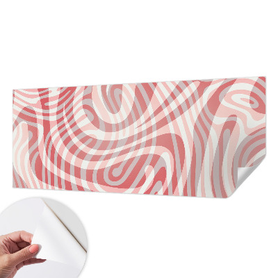 Mural de pared con estampado hermoso con líneas onduladas