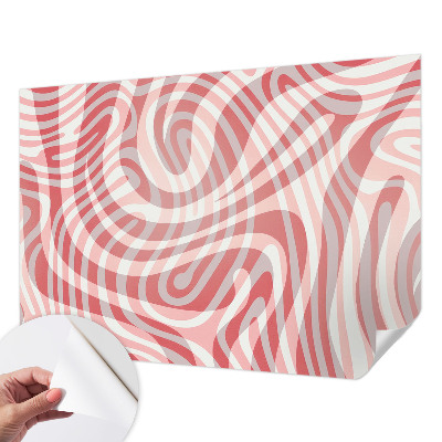Mural de pared con estampado hermoso con líneas onduladas