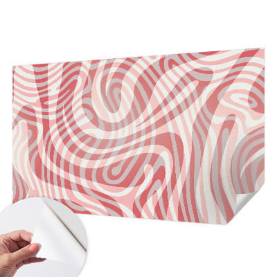 Mural de pared con estampado hermoso Líneas onduladas