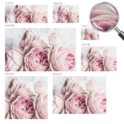 Papel mural con patrón decorativo rosas rosadas