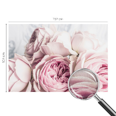 Papel mural con patrón decorativo rosas rosadas