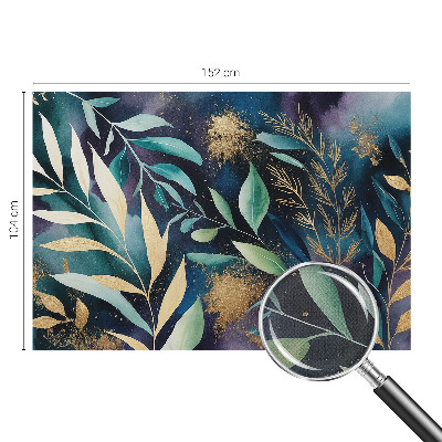 Mural de pared con estampado hermoso hojas botánicas