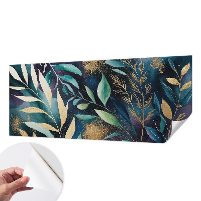 Mural de pared con estampado hermoso hojas botánicas