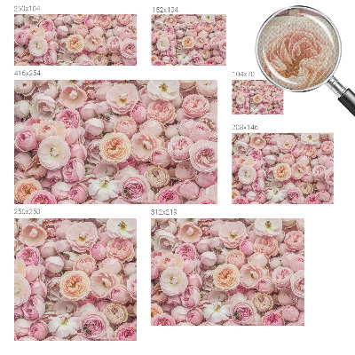 Papel mural con patrón decorativo Hermosas flores