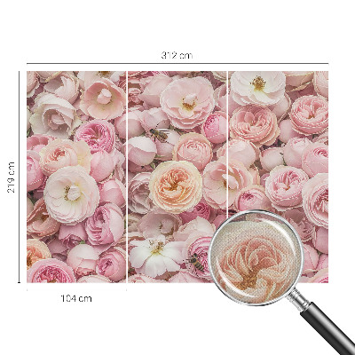 Papel mural con patrón decorativo Hermosas flores