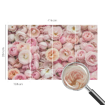 Papel mural con patrón decorativo Hermosas flores