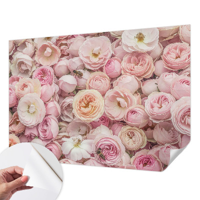 Papel mural con patrón decorativo con motivo de hermosas flores