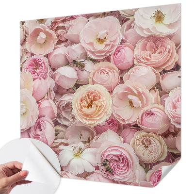 Papel mural con patrón decorativo Hermosas flores