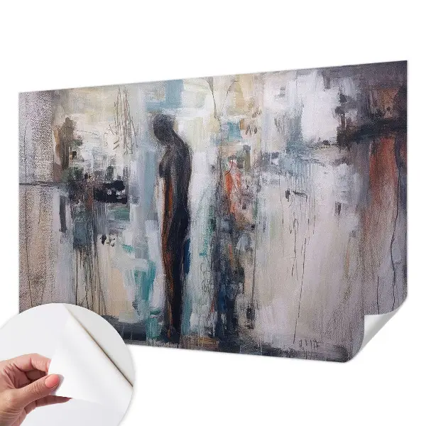 Papel mural con patrón decorativo con una figura misteriosa