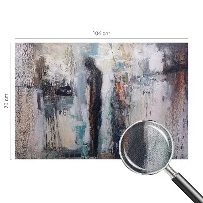 Papel mural con patrón decorativo con una figura misteriosa