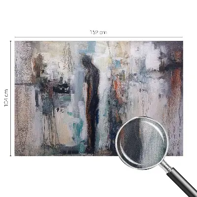 Papel mural con patrón decorativo con una figura misteriosa