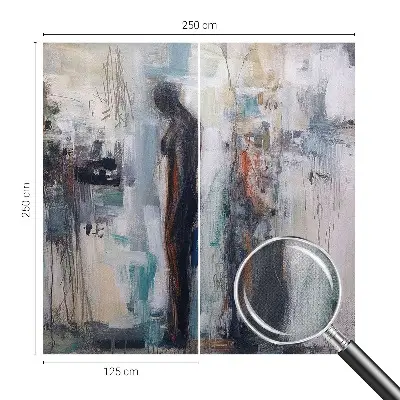 Papel mural con patrón decorativo con una figura misteriosa