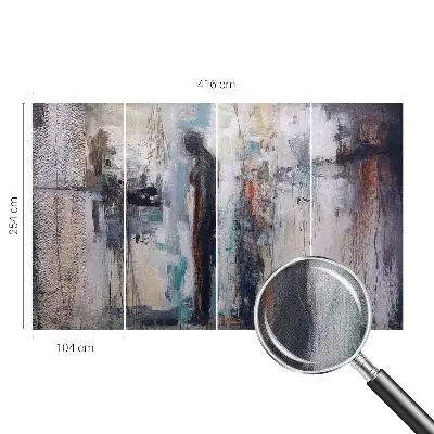Papel mural con patrón decorativo con una figura misteriosa