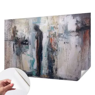 Papel mural con patrón decorativo con una figura misteriosa