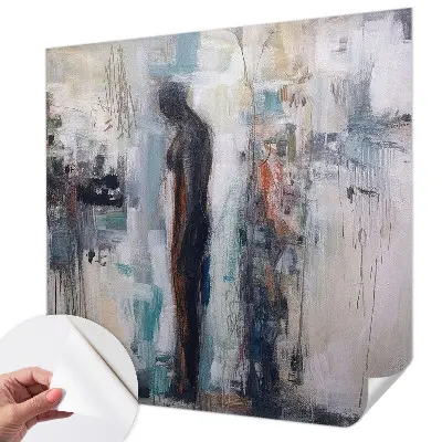Papel mural con patrón decorativo con una figura misteriosa