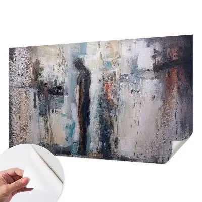 Papel mural con patrón decorativo con una figura misteriosa