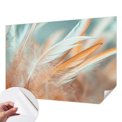 Papel mural texturado decorativo Plumas delicadas