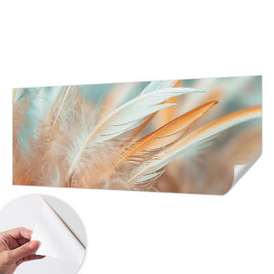 Papel mural texturado decorativo Plumas delicadas