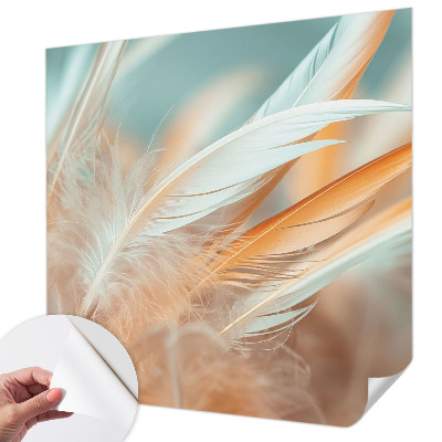 Papel mural texturado decorativo Plumas delicadas