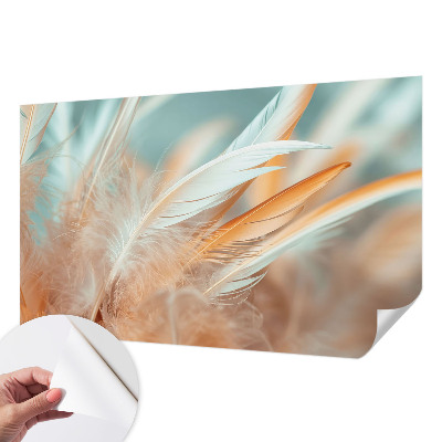Papel mural texturado decorativo Plumas delicadas