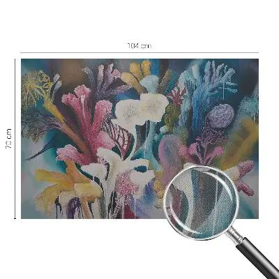 Papel mural con patrón decorativo con un motivo de explosión floral