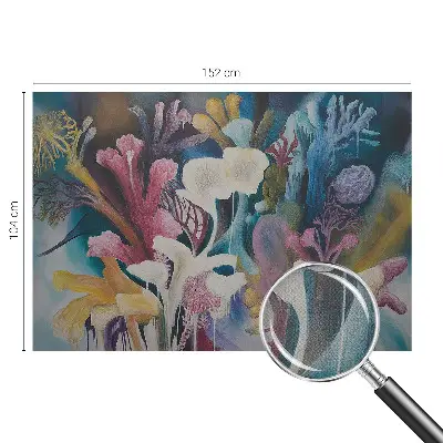 Papel mural con patrón decorativo con un motivo de explosión floral