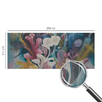 Papel mural con patrón decorativo con un motivo de explosión floral