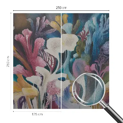 Papel mural con patrón decorativo con un motivo de explosión floral