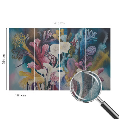 Papel mural con patrón decorativo explosión floral