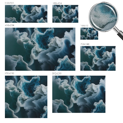 Fotomural decorativo para cabecero de cama con diseño de olas del mar