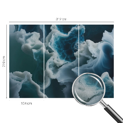 Fotomural decorativo para cabecero de cama con diseño de olas del mar
