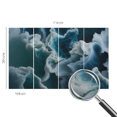 Fotomural decorativo para cabecero de cama con diseño de olas del mar