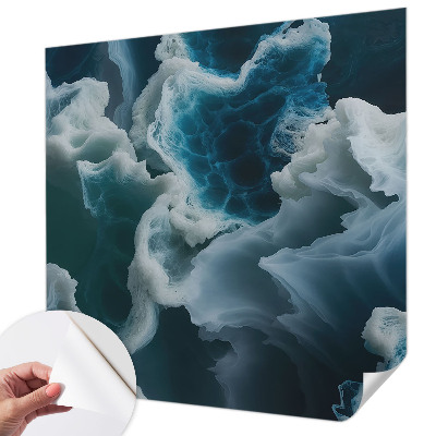Fotomural decorativo para cabecero de cama con diseño de olas del mar