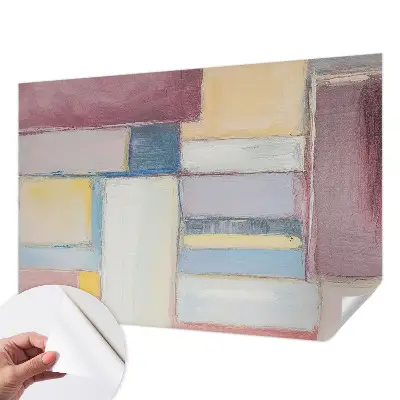 Mural de pared con estampado hermoso con formas geométricas